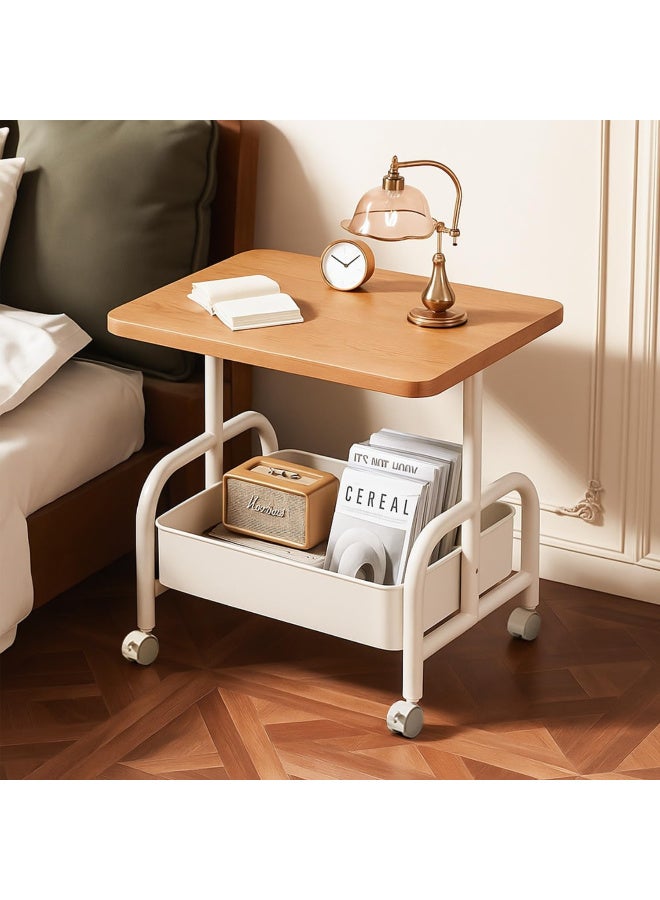 عالية الجودة طاولة جانبية دوارة، طاولة قهوة مع عربة تنظيم تخزين، مكتب جانبي عصري، مكتب بجانب السرير، ديكور منزلي لغرفة المعيشة، غرفة النوم، والمساحات الصغيرة - Image 4