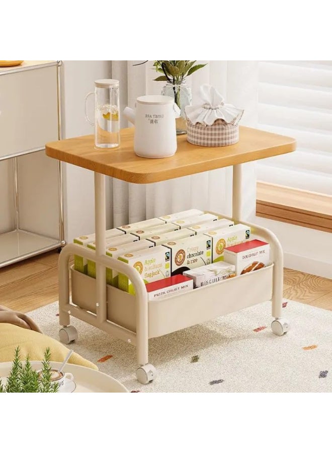 عالية الجودة طاولة جانبية دوارة، طاولة قهوة مع عربة تنظيم تخزين، مكتب جانبي عصري، مكتب بجانب السرير، ديكور منزلي لغرفة المعيشة، غرفة النوم، والمساحات الصغيرة - Image 1