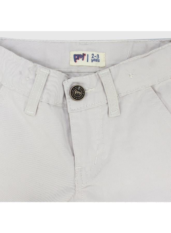 playmore Unisex Offwhite Gabardine Cargo Pants - Image 3