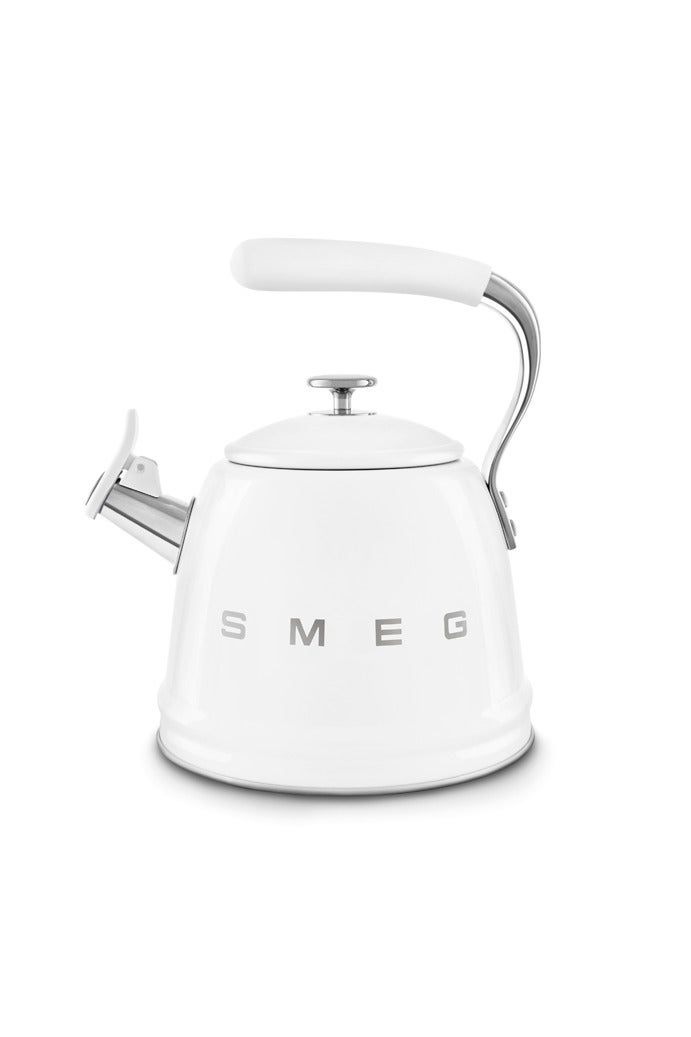 smeg 50's vintage Whistling Kettle, WKF01WH 2.3L-White - Image 1
