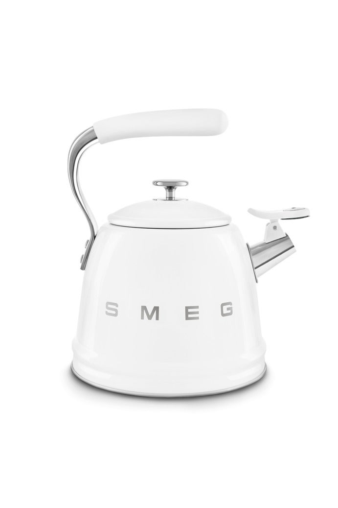 smeg 50's vintage Whistling Kettle, WKF01WH 2.3L-White - Image 2