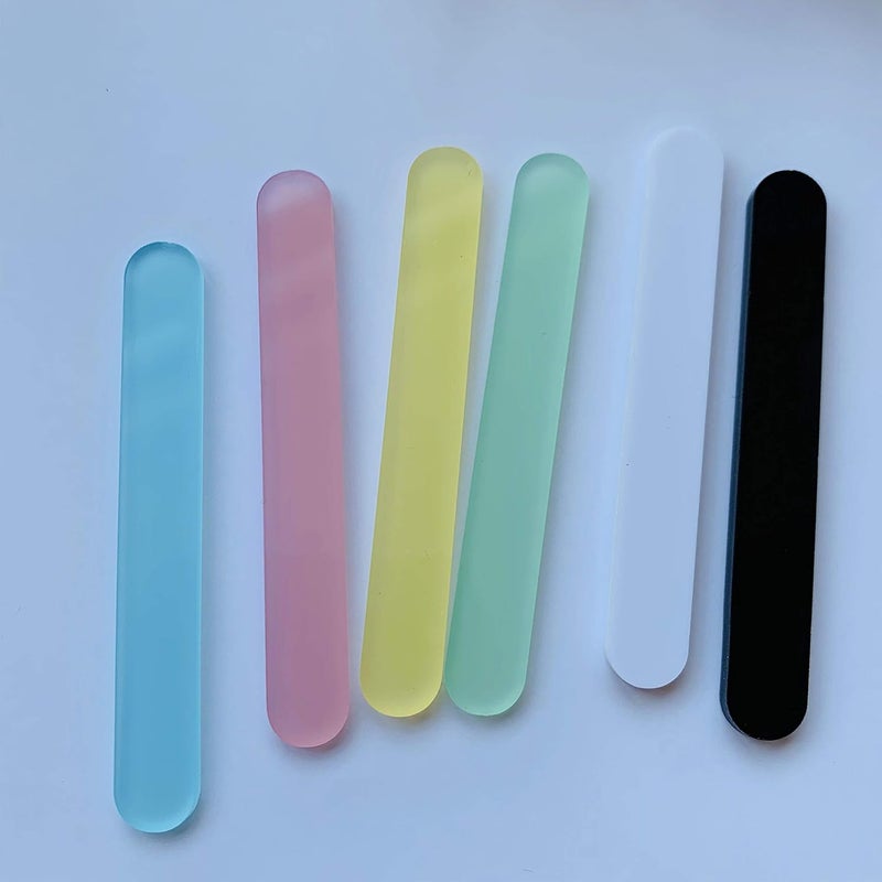 CHENRUI 50 Pcs Mini Frosted Acrylic Cakesicle Popsicle Sticks for Ice Creamsicle Candy Apple (Frosted Blue) - Image 4