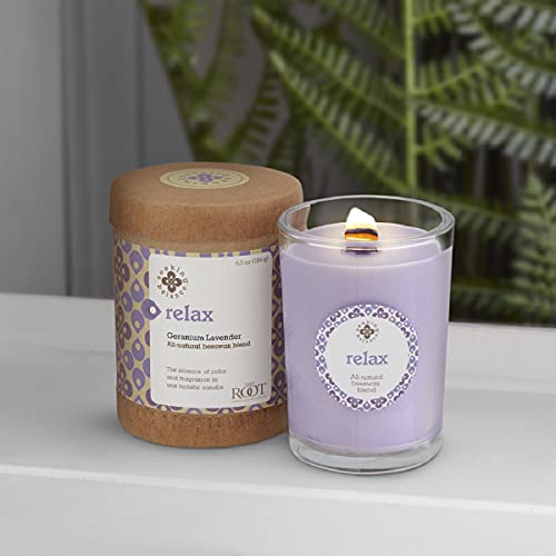 Root Candles Seeking Balance Wood Wick Spa Candle Aromatherapy Candles, 6.5-Ounce, Relax: Geranium Lavender - Image 5