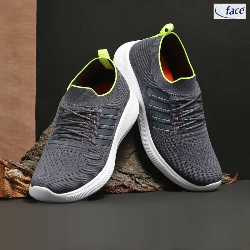 Face Dark Grey Sneakers for Men - Image 2