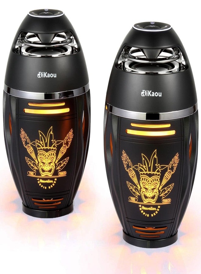 DiKaou Outdoor Speakers Wireless, Birthday Gifts for Men, TWS Bluetooth Speakers with Tiki Torch Lights, Gifts Men Dad Him Women for Anniversary Christmas, Cool Gadget with Tiki Element for Patio/Garden - Image 1
