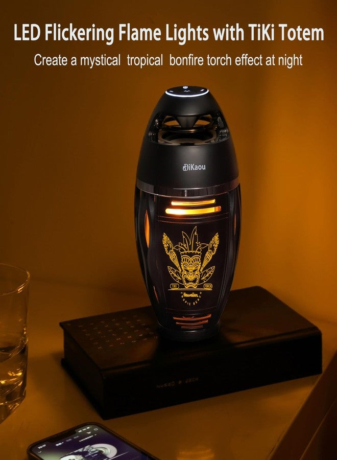 DiKaou Outdoor Speakers Wireless, Birthday Gifts for Men, TWS Bluetooth Speakers with Tiki Torch Lights, Gifts Men Dad Him Women for Anniversary Christmas, Cool Gadget with Tiki Element for Patio/Garden - Image 3