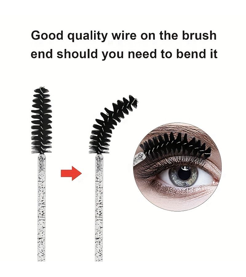 24pcs Pink Handle Eyelash Brushes for Extension Eyebrow Grooming Dust Removal - Image 5