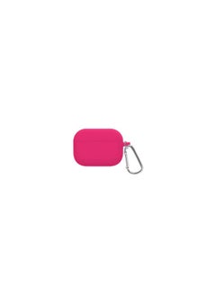 Shockproof Case For Airpod Pro Silicone Protective Case Shockproof Case Ultra Slim Cover with Keychain Carabiner Neon Pink