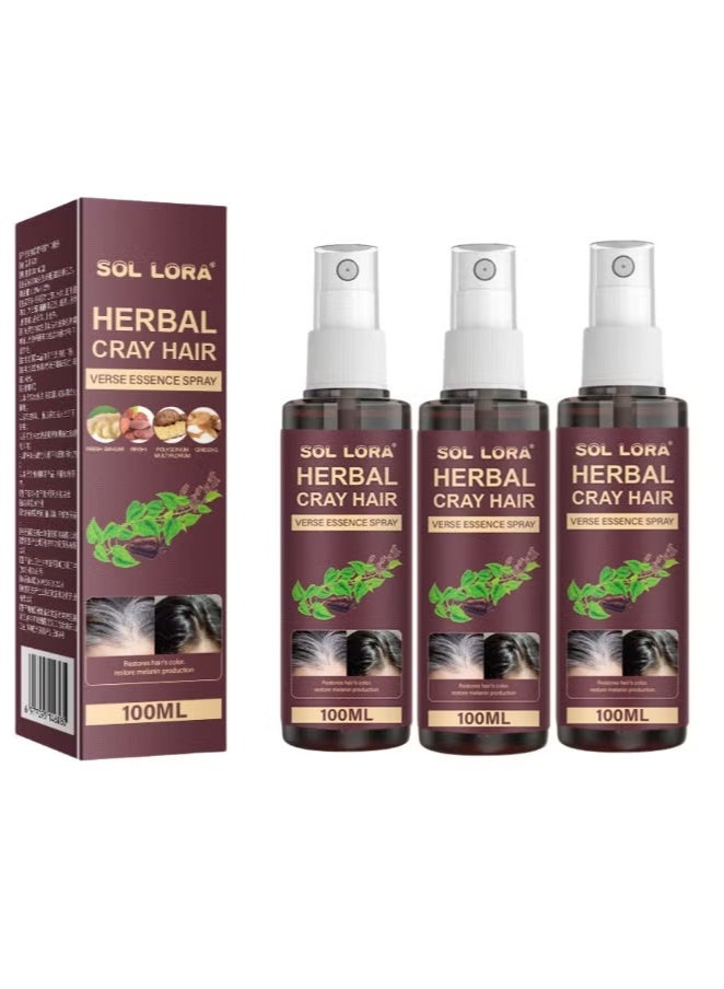 SOL LORA 3-Pack SOL LORA Herbal Hair Conditioner Polygonum multiflorum Herbal Essence Moisturizing Hair Care Black Hair Conditioner 100ML - Image 1