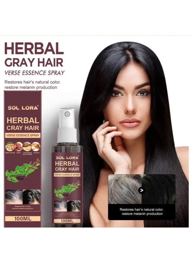 SOL LORA 3-Pack SOL LORA Herbal Hair Conditioner Polygonum multiflorum Herbal Essence Moisturizing Hair Care Black Hair Conditioner 100ML - Image 2