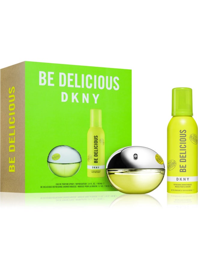 DKNY Be Delicious EDP 100ml + Refreshing Shower Mousse 150ml  Set 