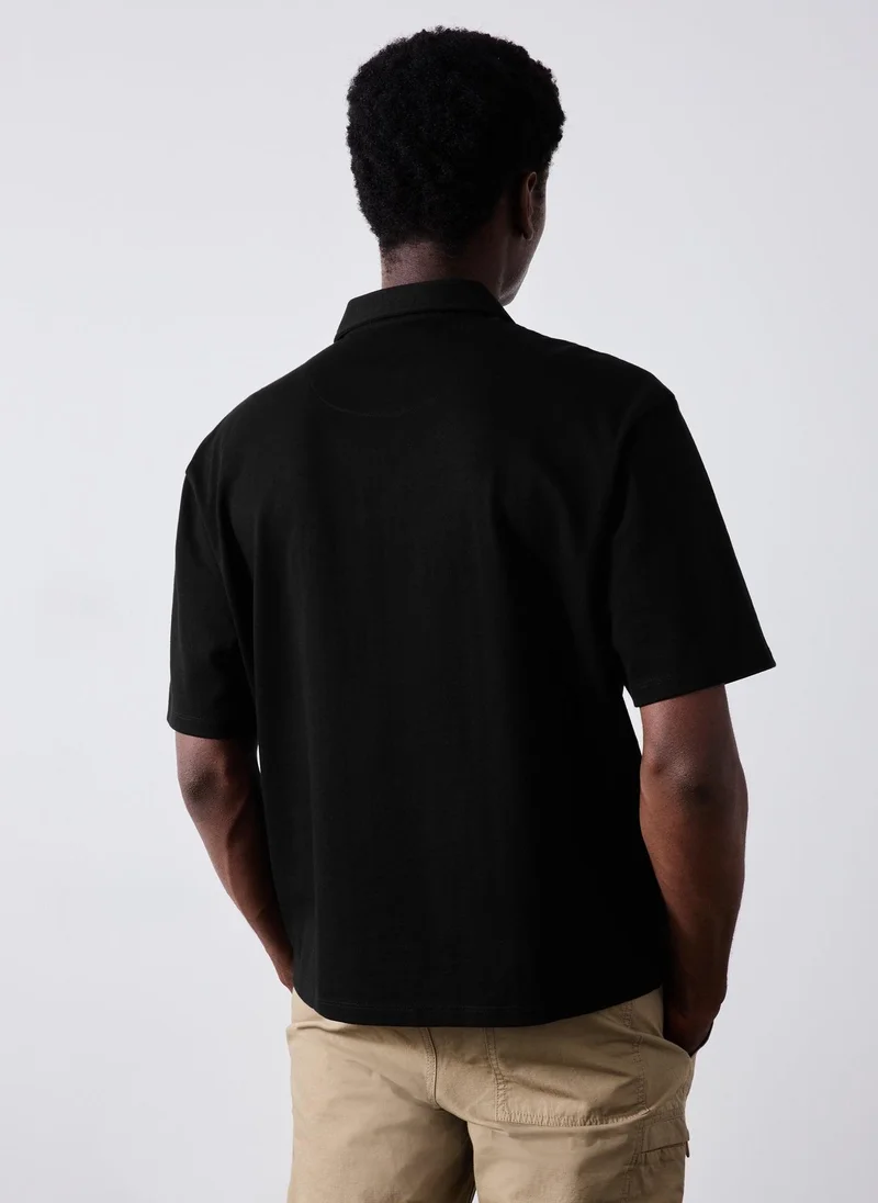 ماتلان Black Heavyweight Polo Shirt
