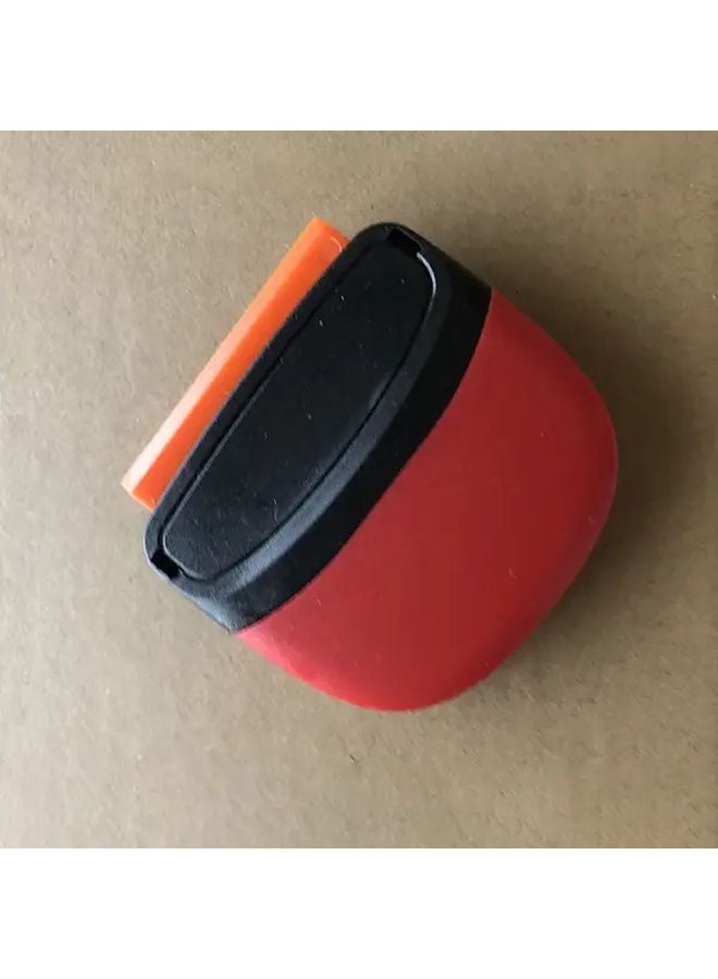 1pc Mini Red Plastic Adhesive Remover Spatula For Car Wraps Phone Screens - Image 1