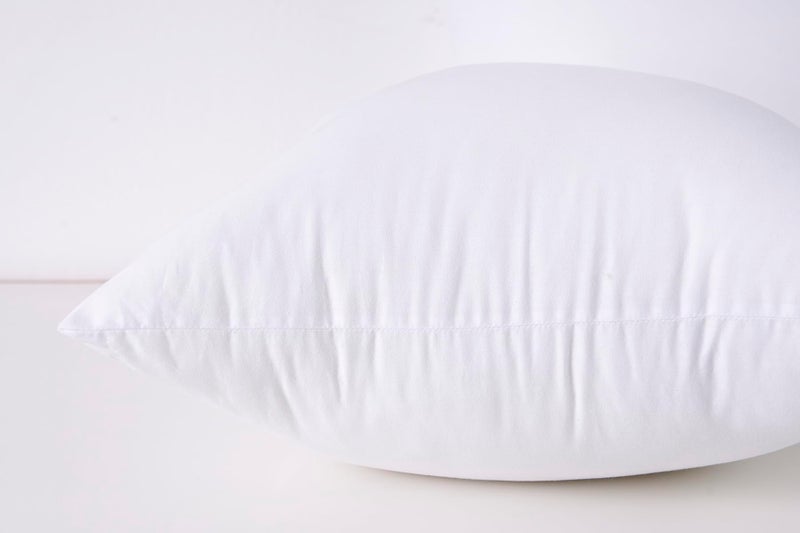 HOMESJUN Throw Pillow Inserts, 20x20 Inch Decorative for Sofa, Bed and Chair, Cotton Cover, Set of 2, White - Image 2