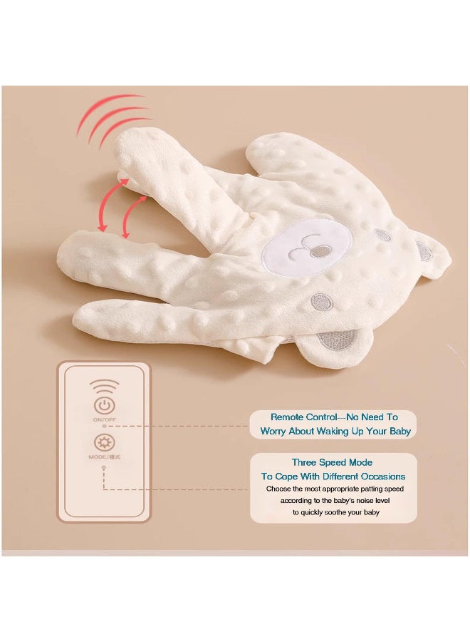 زيريفام وسادة يد كهربائية لتهدئة الأطفال، لعبة تربيت على شكل كف، وسادة تهدئة يدوية للنوم، محشوة بحبوب حمراء، وسادة للوقاية من التارت، مع جهاز تحكم عن بعد، لطيفة، لحديثي الولادة، البنات، الأولاد - Image 2