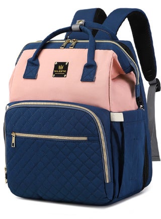 136 Baby Bed Maternity Diaper Waterproof Multifunctional large capacity backpack bag with USB Charging output - Blue/Pink - pzsku/ZA3F3BFE26DF95CEC925CZ/45/_/1711576146/e5d131fe-d7f6-4ee6-ada0-6e60e2ff22d9