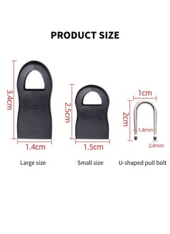 SYOSI Zipper Pulls, 40PCS Black Universal Zipper Pulls, Tabs Detachable Zipper Repair Kit for Luggage, Backpacks, Jackets, Clothes, Boots, Purse, Coat, Suitcase (Large+Small)  - Image 3