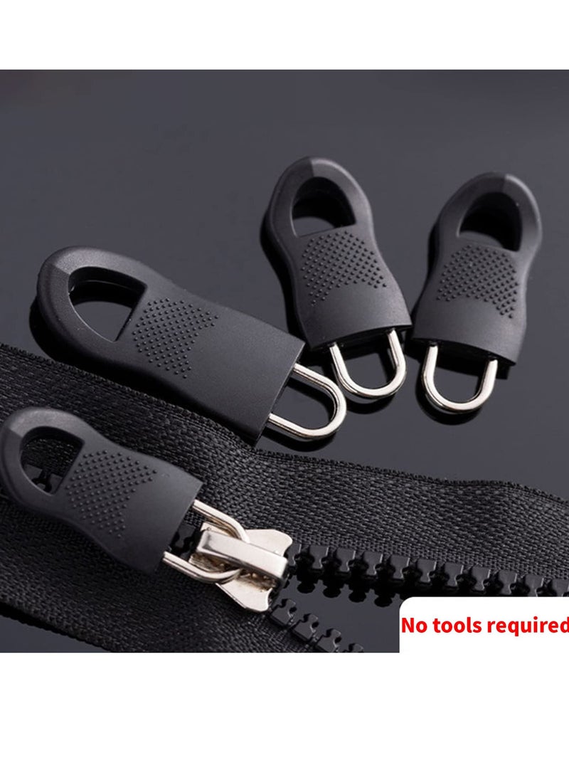 SYOSI - Zipper Pulls, 40PCS Black Universal Zipper Pulls, Tabs Detachable Zipper Repair Kit for Luggage, Backpacks, Jackets, Clothes, Boots, Purse, Coat, Suitcase (Large+Small) - Image 1