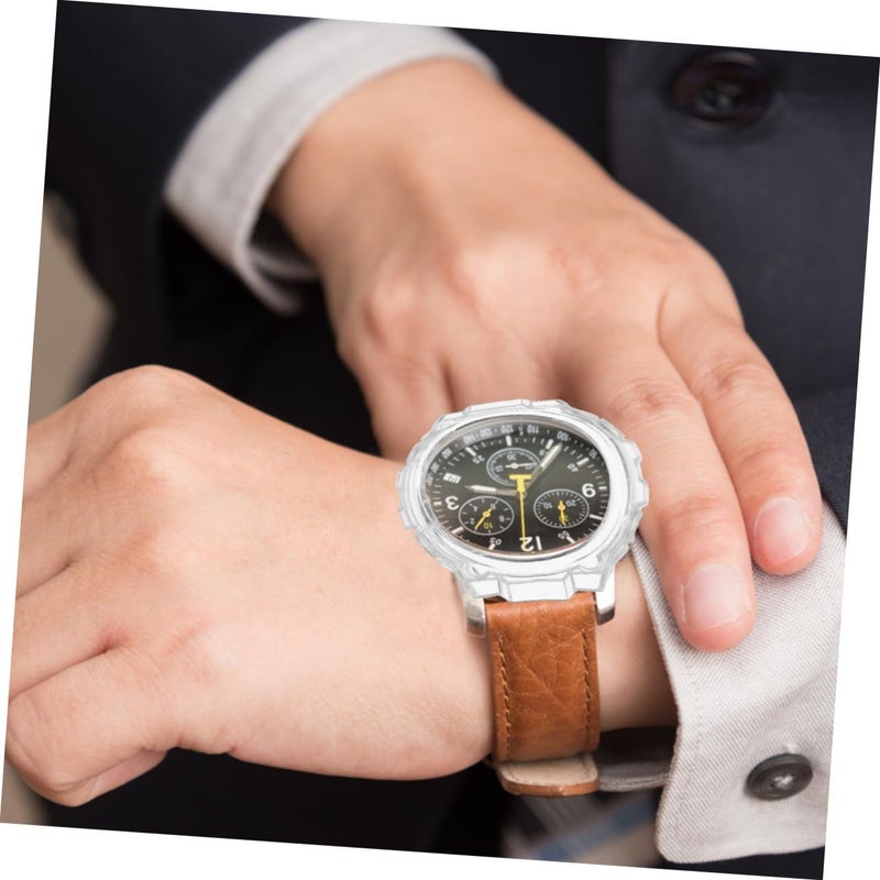 Full Coverage Protective Case For Watch TPU Film White 2pcs 6X5 3CM - Image 4