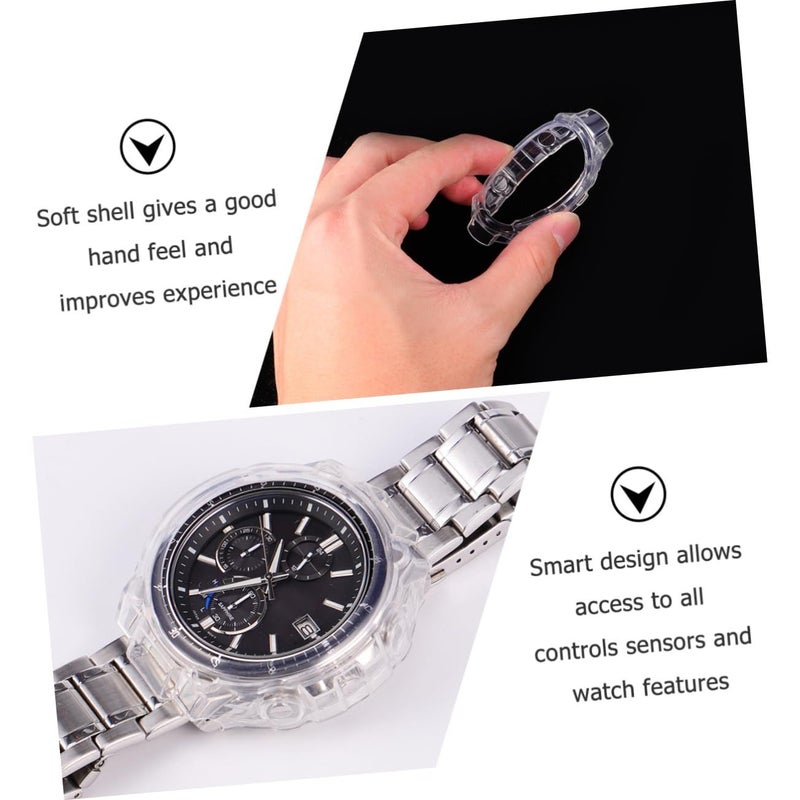 Full Coverage Protective Case For Watch TPU Film White 2pcs 6X5 3CM - Image 5