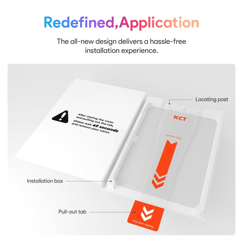 KCT 2 Pack Paperfeel Glass Screen Protector Compatible with iPad A16 11th Generation 11 inch/iPad 10th Generation 10.9 inch, Matte Surface, Tempered Glass, Easy Application Tray - Image 3