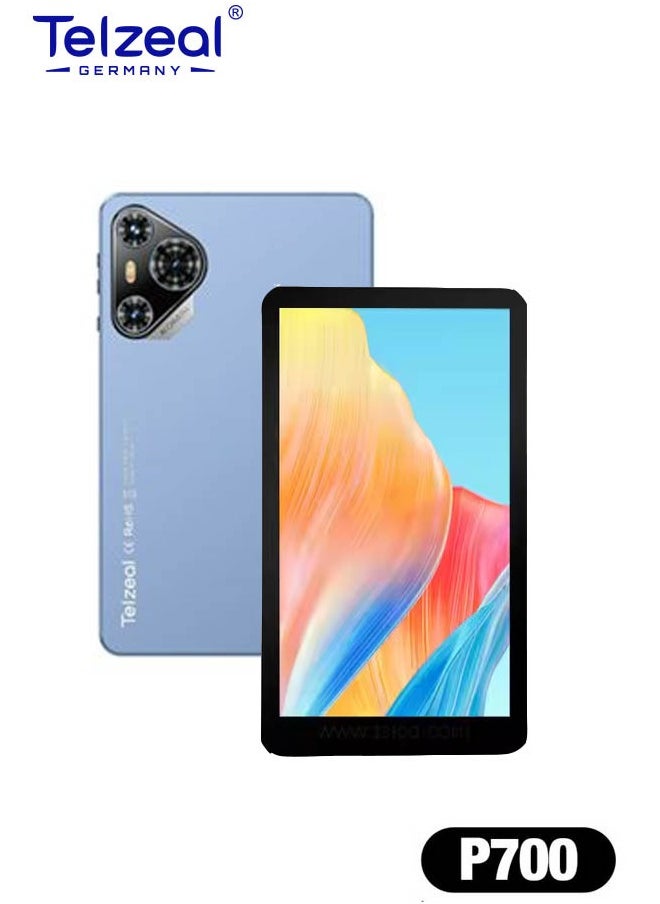 Telzeal Telzeal P700 5G 7 Inch Android Tablet with Dual SIM 6GB RAM 256GB ROM and 3000 mAh Battery Blue  - Image 1
