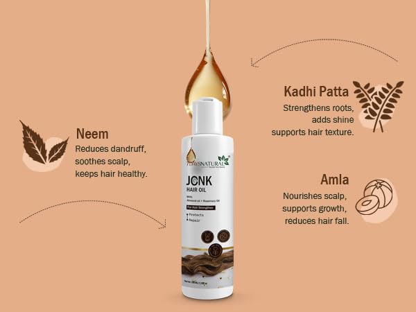 7 Days 7DAYSNATURAL Herbal Jonk Hair Oil for Smooth & Healthy-Looking Hair - 100 ml - Image 2