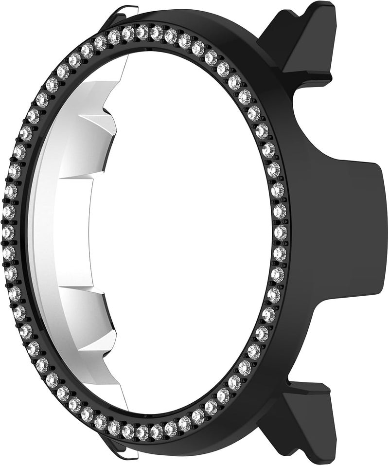 Disscool Case Cover Compatible with COROS PACE 2 Smartwatch Anti Drop Hard PC Replacement Protective Cases Synthetic Diamond Decoration Cover Watch Accessories(Black) - Image 1