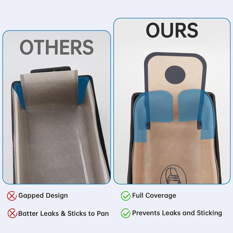 NiHome 4-Pack Silicone Bread Loaf Pan Liners, Reusable and Nonstick Silicone Bread Sling, Fit for 9x5, 9.5x5, and 10x5 Inch Loaf Pans, Dishwasher Safe, Easy to Clean (Brown) - Image 3