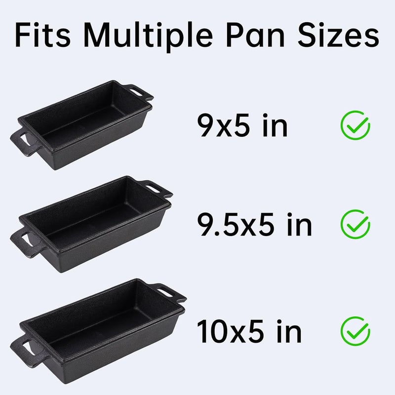 NiHome 4-Pack Silicone Bread Loaf Pan Liners, Reusable and Nonstick Silicone Bread Sling, Fit for 9x5, 9.5x5, and 10x5 Inch Loaf Pans, Dishwasher Safe, Easy to Clean (Brown) - Image 4