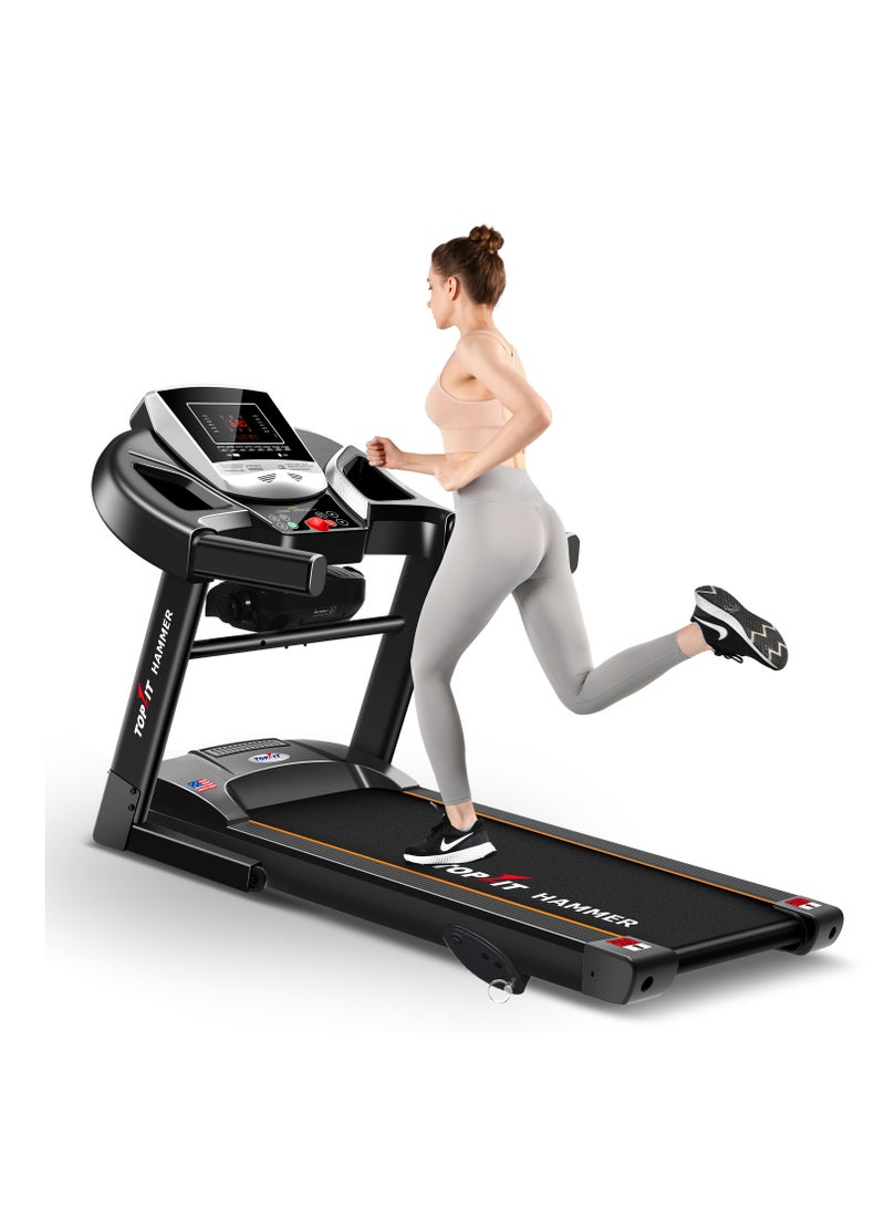 Topfit Hammer MT-333MS Foldable Treadmill – 2.25HP Motor, Massage Belt, Sit-Up Bench,  Easy Storage & DIY Installation  - Image 4
