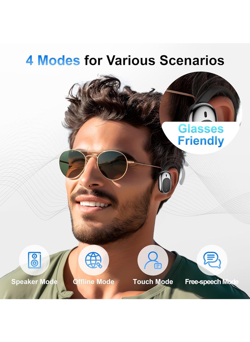 lekikpo AI Translator Earbuds, Adjustable Language Translator Earphone 3-in-1 Real-Time Translation Device TWS 144 Languages & 8 Offline iOS and Android (Black)  - Image 4
