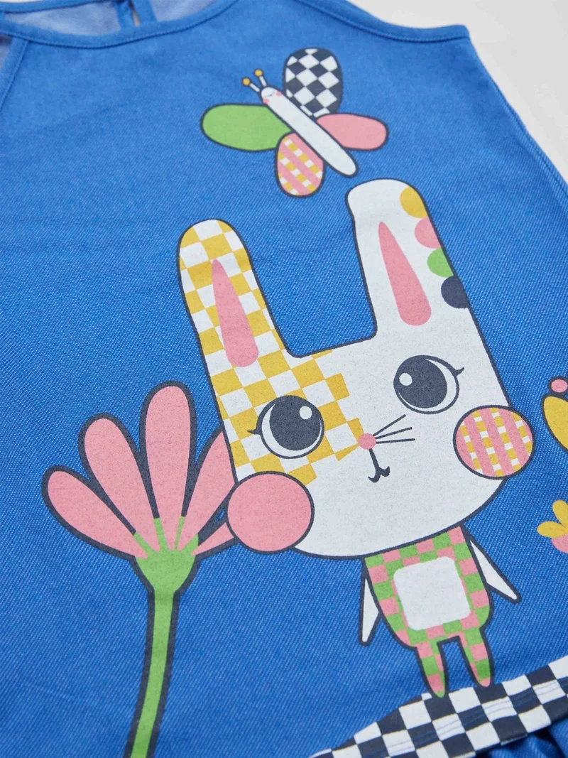 Denokids Bunny Graphic Dress
