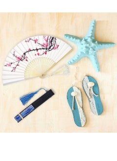 Y&D Folding Fan, Women'S Hand Fan Silk Fabric and Hollow Carved Bamboo Handheld Chinese Tassel for Wall Decoration Gifts (2 Pieces)  - Image 3