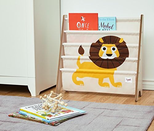 3 Sprouts Kids Bookshelf – Book Shelf Kids Room Bookcase Furniture, Lion - Image 4