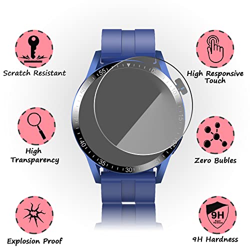 FCS Pack of 3 smart watch screen guard for CrossBeats Diva | Edge to Edge Coverage | Ultrathin 0.33mm 9H anti shock flexible screen protector (3) - Image 3
