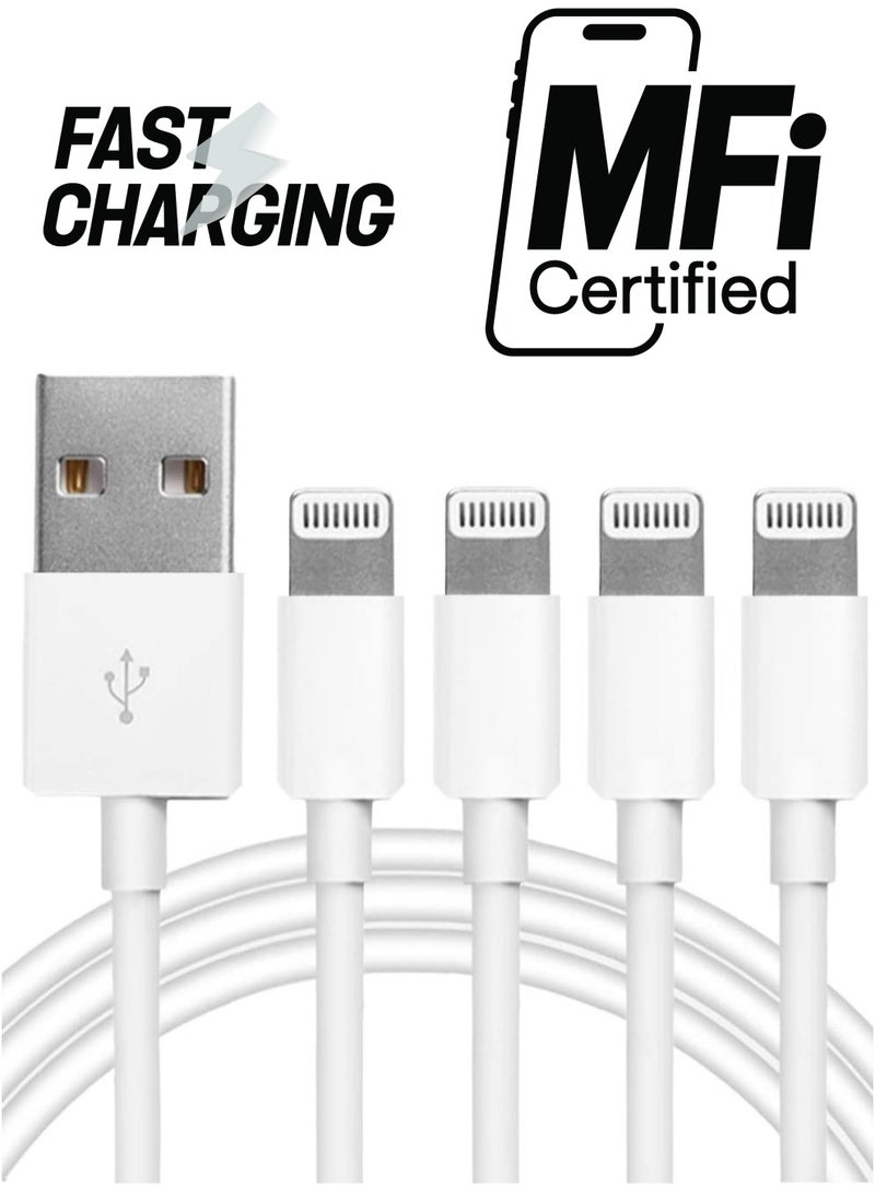 ELTRAZONE 4Pack Original [Apple MFi Certified] Charger Lightning to USB Charging Cable Cord Compatible iPhone 14/13/12/11 Pro/11/XS MAX/XR/8/7/6s Plus,iPad Pro/Air/Mini  - Image 1