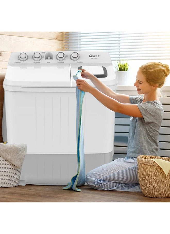 Oscar - Twin Tub Washing Machine - 12 kg - White - OWM12SAXS - Image 1