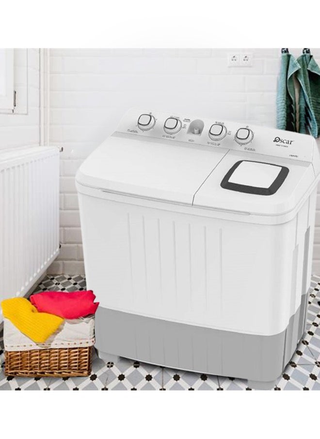 Oscar - Twin Tub Washing Machine - 12 kg - White - OWM12SAXS - Image 1