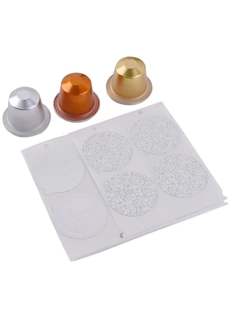 30Pcs Empty Fit For Nespresso Coffee Capsule With Self Adhesive Lids Aluminum Foil Pods Adhesive Accessories lasting