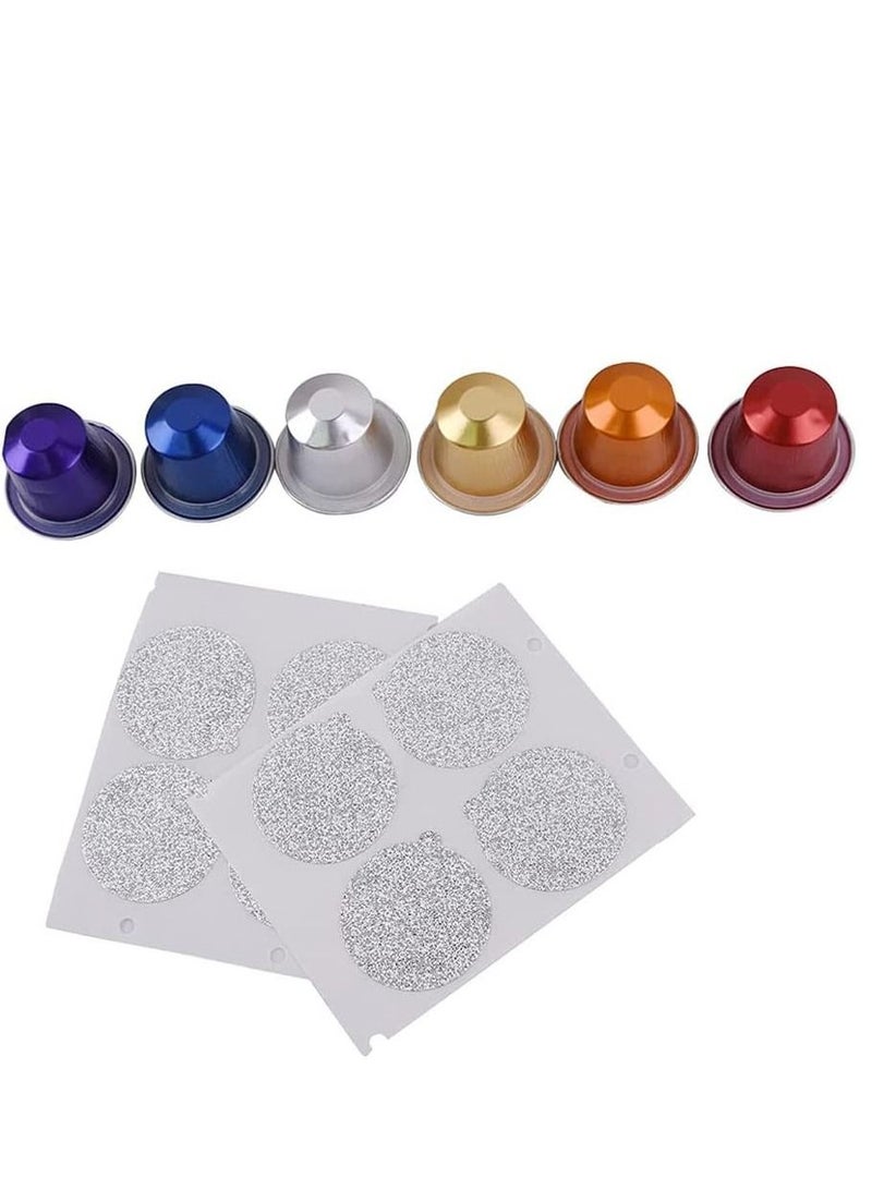 30Pcs Empty Fit For Nespresso Coffee Capsule With Self Adhesive Lids Aluminum Foil Pods Adhesive Accessories lasting