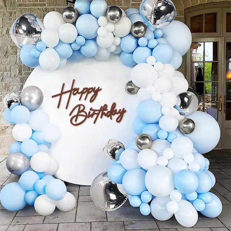 MASTRON Happy Birthday Sign for Backdrop - Felt Happy Birthday Sign for Balloon Arch Birthday Party Balloon Arch Backdrop Decorations for Birthday Party Baby Shower - Brown - Image 3