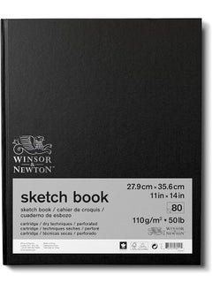 WINSOR & NEWTON Classic Hard Bound Sketch Book 11" X 14" 80 Sheets 110Gsm Natural White  - Image 1
