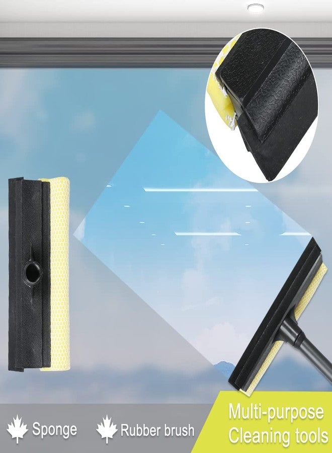 MuLing Window Squeegee Cleaning Tool 2 in 1 Window Cleaning Car Squeegee Windshield Cleaning Sponge and Rubber Squeegee,Yellow - Image 4