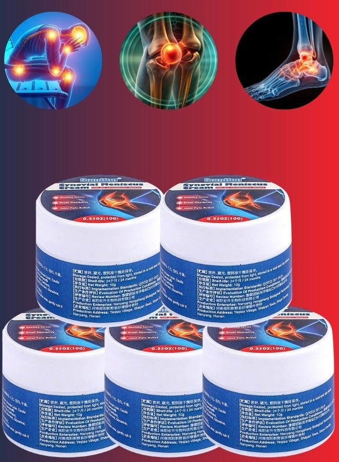 Sumifun 5 قطع كومبو (10 جرام * 5) كريم تخفيف آلام الغضروف المفصلي كريم تخفيف آلام المفاصل كريم العناية بالركبة جل علاج العناية بالمفاصل مرهم تخفيف آلام الغضروف كريم علاج المفاصل والعظام كريم مهدئ للمفاصل - Image 1