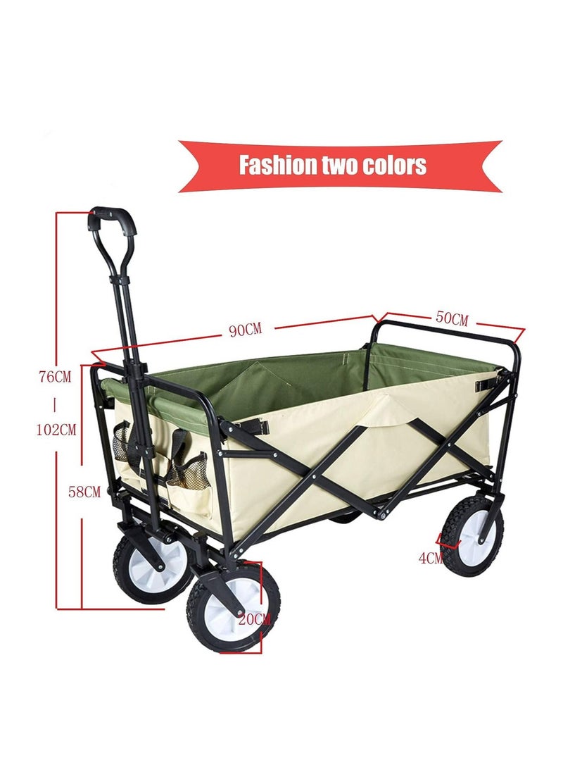 Outdoor Four-Wheel Cart Folding Shopping Cart