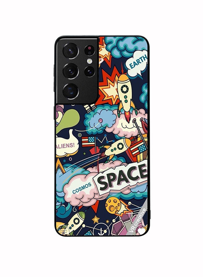 VR CREATIVE Protective Case Cover For Samsung Galaxy S21 Ultra 5G Space Design Multicolour - Image 1