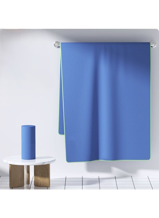 diu toyz Swimming Towel Quick Dry Beach Towel Lightweight Gym Towel (Blue) 130X80 CM - Image 1