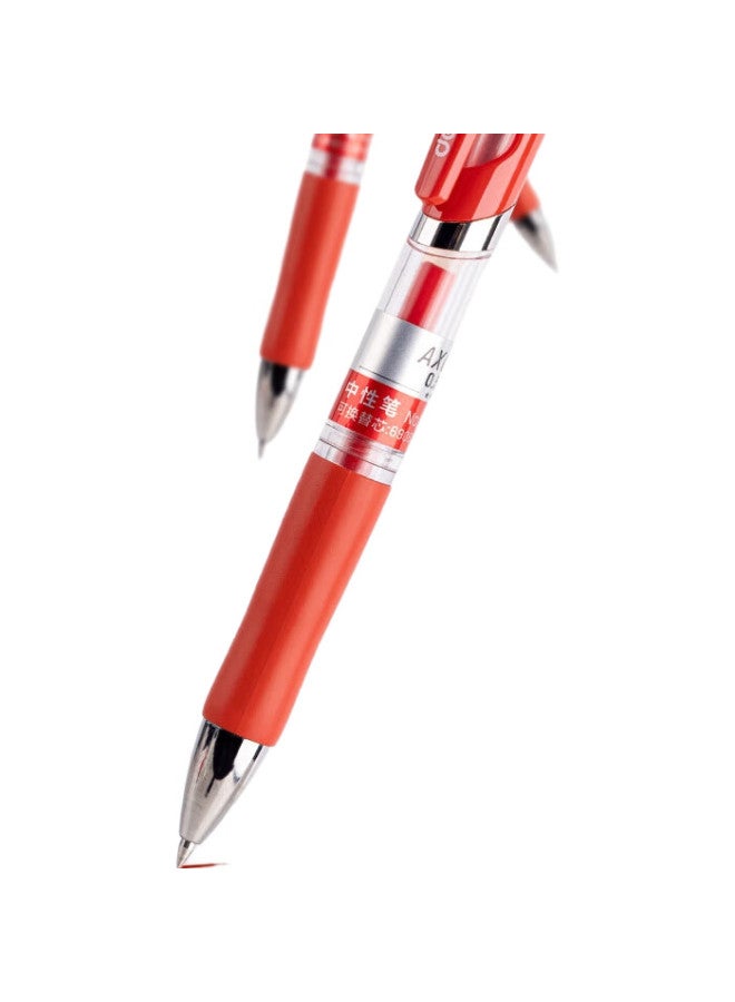 Deli S01-Jd Gel Pen, 0.5Mm Bullet Tip, Retractable Pen, Office Supplies, Red, 12 Pens/Box, 92622 - Image 3