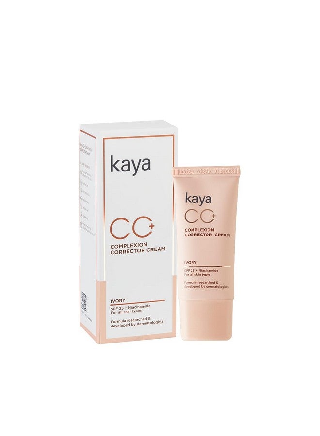Kaya Clinic Cc+ Complexion Corrector Cream With Niacinamide + Spf25 Brightening Face Cream And Even Skin Tone Comes Under Allinone Cc Cream With Sun Protection Makeup Look And Beauty Enhancing Formula 30 G - Image 1